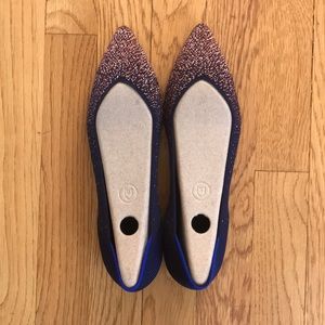 Rothys midnight metallic pointed flats NIB